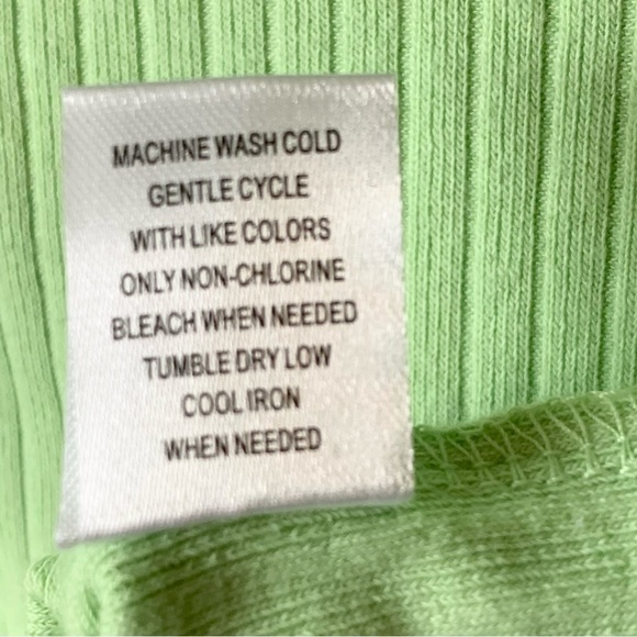 SALE! PAC SUN Green Cropped Ribbed Knit Button Down Top Size Small NEW - Picture 5 of 6